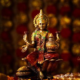 TIED RIBBONS Gold-Coloured Resin Decorative Laxmi Idol Decorative Statue Showpiece-image-80