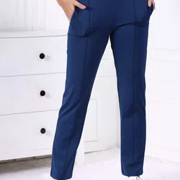 Mlada Women Original Straight Fit Low-Rise Lint Free Trousers-image-54