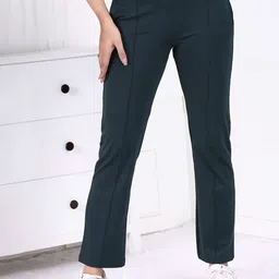 Mlada Women Original Straight Fit Low-Rise Lint Free Trousers-image-97