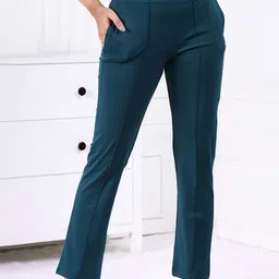 Mlada Women Original Straight Fit Low-Rise Lint Free Trousers-image-57