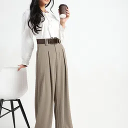 StyleCast X SERA Women Smart Loose Fit High-Rise Pleated Korean Pants-image-44