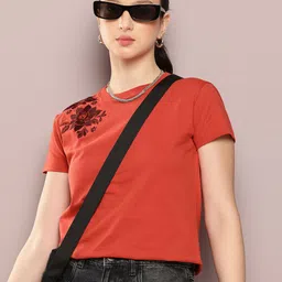 DILLINGER Floral Embroidered T-shirt-image-72