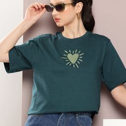 DILLINGER Embroidered Drop-Shoulder Sleeves Oversized T-shirt-image-91