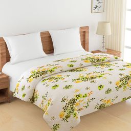 SWAYAM Green & White Floral AC Room 120 GSM Double Bed Comforter-image-92