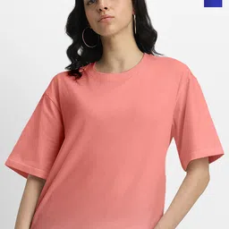 JUNEBERRY Pack Of 2  Round Neck Pure Cotton Oversized T-shirt-image-79