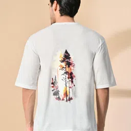 GLITO Men Graphic Printed Round Neck Cotton Oversized T-shirt-image-56