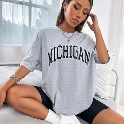 SZN Printed Cotton Short Sleeves Round Neck Oversized T-shirt-image-59