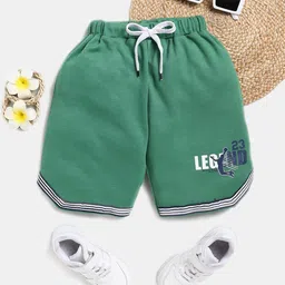 Here&Now X Game Begins Boys Typography Printed Pure Cotton Sports Shorts-image-51