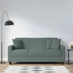 woodsworth from pepperfry Alba Fabric 3 Seater Sofa In Ash Grey Colour-picture-34