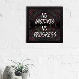 eCraftIndia Black & White Quote Printed Satin Matt Texture Framed UV Wall Art-image-35