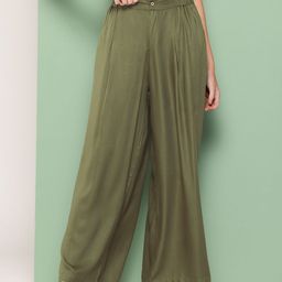 Killer Women High-Waist Pleated Relaxed Fit Wide Leg Trousers-image-28