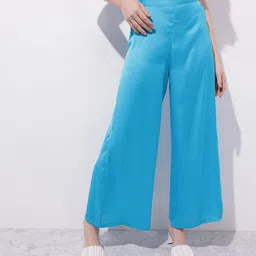 DressBerry Women The Satin Edit Modern Luxe Wide Leg Trousers-image-27