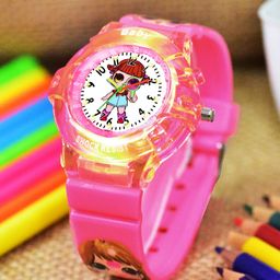 Shocknshop Girls Printed Dial & Straps Analogue Watch 336 Barbie DarkPink-10