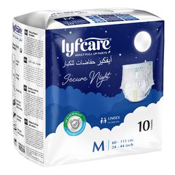 Lyfcare Zero Leakage Adult Pull Up Pants Secure Night Diapers - M - 10 Pcs-57