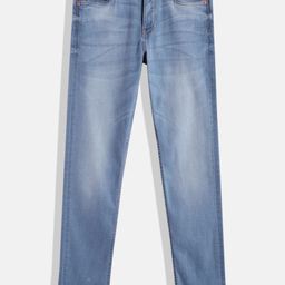 Allen Solly Junior Boys Blue Slim Fit Printed Stretchable Jeans-picture-16