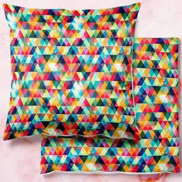 ArtzFolio Multicoloured Set of 2 Velvet Square Cushion Covers-image-69