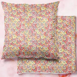 ArtzFolio Multicoloured Set of 2 Velvet Square Cushion Covers-9