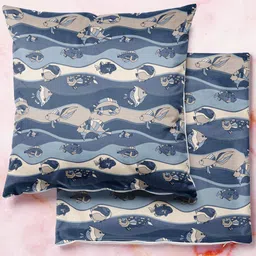 ArtzFolio Multicoloured Set of 2 Velvet Square Cushion Covers-picture-50