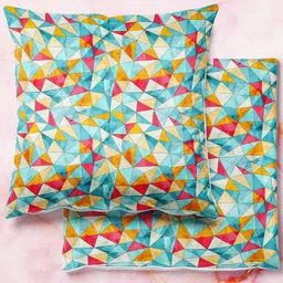 ArtzFolio Multicoloured Set of 2 Velvet Square Cushion Covers-image-69