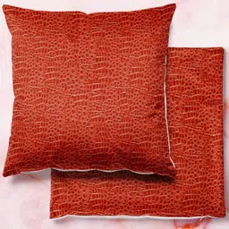 ArtzFolio Multicoloured Set of 2 Velvet Square Cushion Covers-22