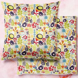 ArtzFolio Multicoloured Set of 2 Velvet Square Cushion Covers-image-95