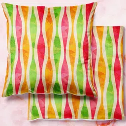 ArtzFolio Multicoloured Set of 2 Velvet Square Cushion Covers-image-7