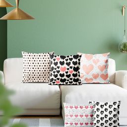 ArtzFolio Multicoloured Set of 5 Velvet Square Cushion Covers-11