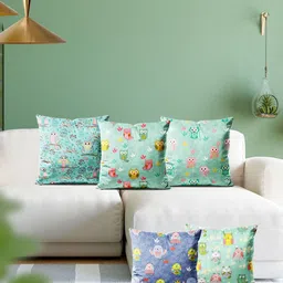 ArtzFolio Multicoloured Set of 5 Velvet Square Cushion Covers-image-62