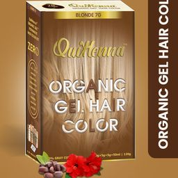 QUIKHENNA Organic Gel Set Of 2 PPD & Ammonia Free Hair Colour 120 g Each - Blonde-32