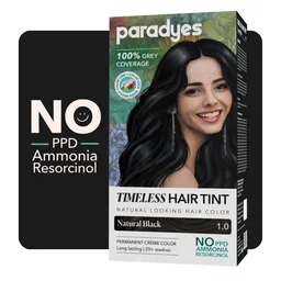 Paradyes  Natural Black Timeless Permanent Creme Hair Colour For Grey Coverage-120gm-22