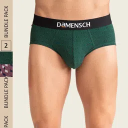 DAMENSCH Men Pack Of 2 Deo-Cotton Anti-Bacterial Moisture-Free Briefs-51
