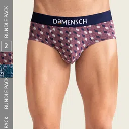 DaMENSCH Men Pack of 2 Deo-Cotton Anti-Bacterial Moisture-Free Briefs DAM-CTPT-B-ERR-SHB-picture-57
