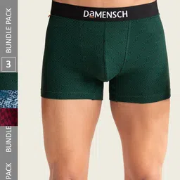 DAMENSCH Men Pack of 3 Cotton Printed Trunks DAM-CTPT-T-FBG-SHB-EPB-PACK-3-28