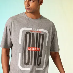 HRX by Hrithik Roshan Men Printed Drop-Shoulder Sleeves Oversized Pure Cotton T-shirt-picture-16