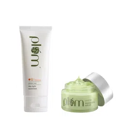 Plum Unisex Sustainable Green Tea Set of Night Cream & Sunscreen-image-51