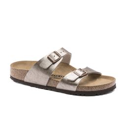 Birkenstock Women Brown Solid Sydney Birko-Flor Open Toe Narrow Width Flats-image-89