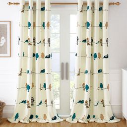 Story@home Set of 2 White & Mustard Quirky Room Darkening Door Curtain-image-36