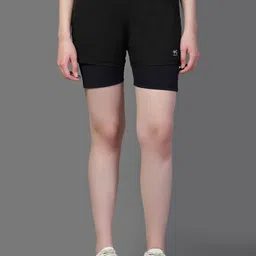 HRX by Hrithik RoshanWomen Solid Double Layer Running Sports Shorts-picture-53