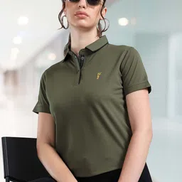 STELLERS Women Blended Premium cotton Stretchable PoloT-Shirt-image-96