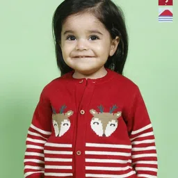 Greendeer Kids Pack of 2 Graphic Self Design Pure Cotton Cardigan-picture-10