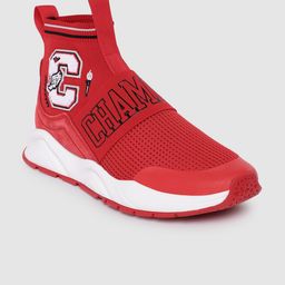 Champion Men Woven Design Brand Logo Printed Mid-Top Sneakers-14