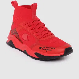 Champion Men Woven Design Brand Logo Printed Mid-Top Sneakers-11