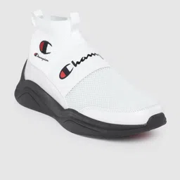 Champion Men Woven Design Brand Logo Printed Mid-Top Legend Sneakers-13