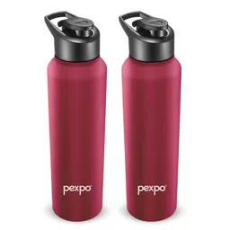 Pexpo Maroon & Black 2 Pieces Single Wall Vacuum Sipper Water Bottle 1 L Each-image-97