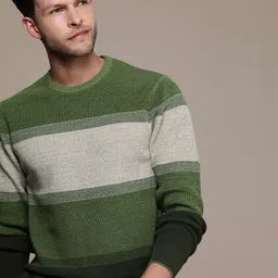 French Connection Colourblocked Pure Cotton Pullover Sweater-image-5