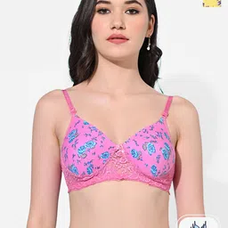 FIMS Pack of 2 Pink & Yellow Floral Lightly Padded Bra MTR_Printed_Pad_Bra_PinkYellow_B-picture-29