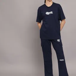 GRIFFEL Printed Pure Cotton Oversized T-Shirt & Trouser Co-Ords-picture-31