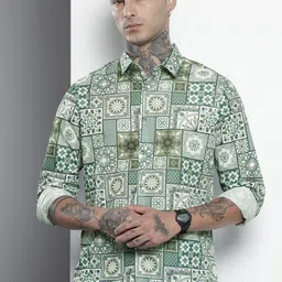 The Indian Garage Co Ethnic Motifs Printed Casual Shirt-image-41