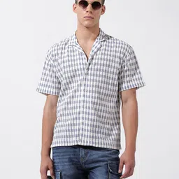 The Indian Garage Co Men Relaxed Fit Self Design Resort Wear Shirt-picture-8