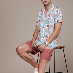 DENNISON Men White Smart Slim Fit Printed Casual Shirt-image-10